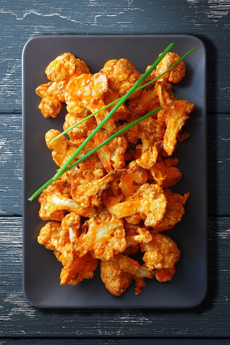 Skillet Crispy Buffalo Cauliflower