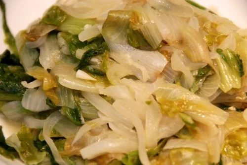 Braised Escarole with Onions