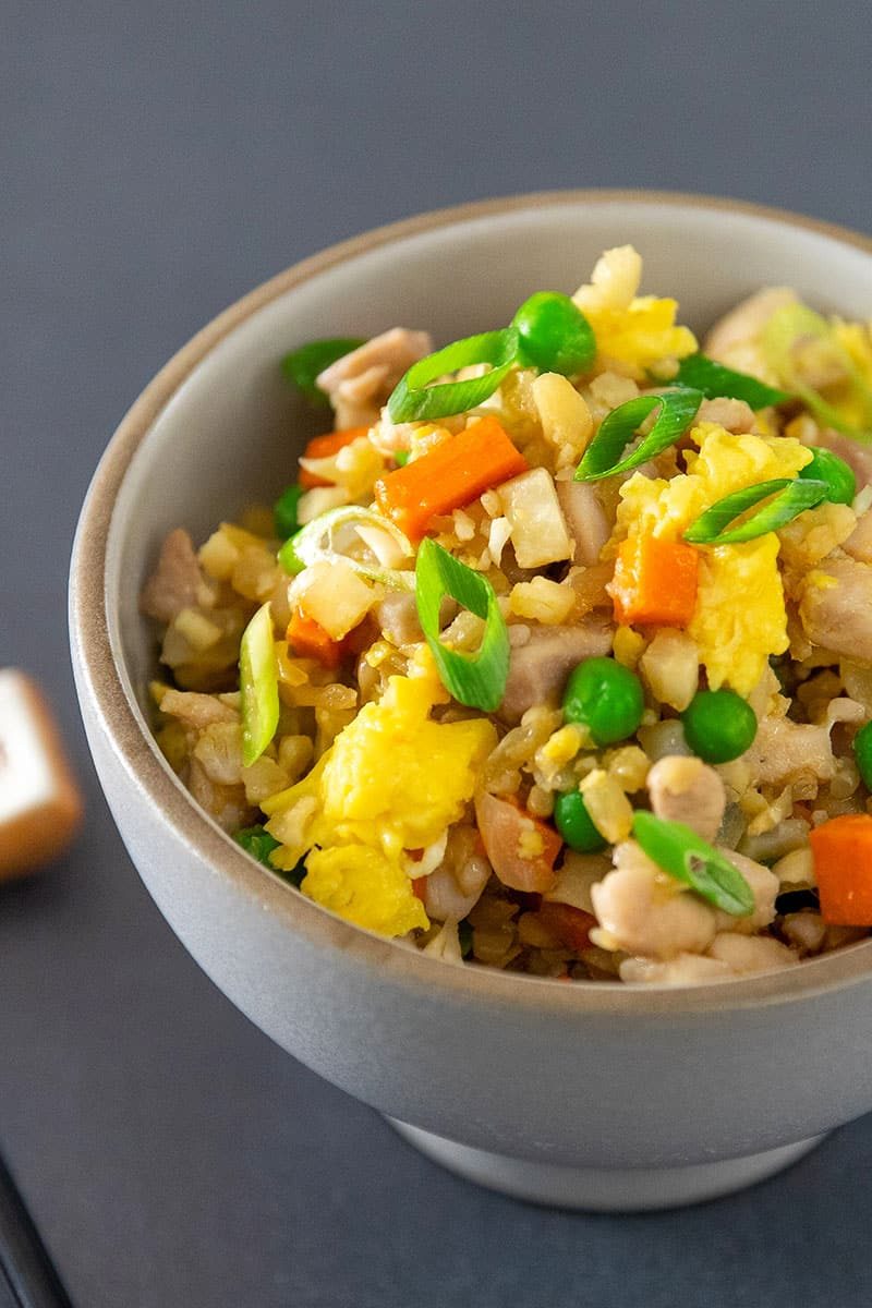 Skillet Cauliflower Chicken Fried Rice