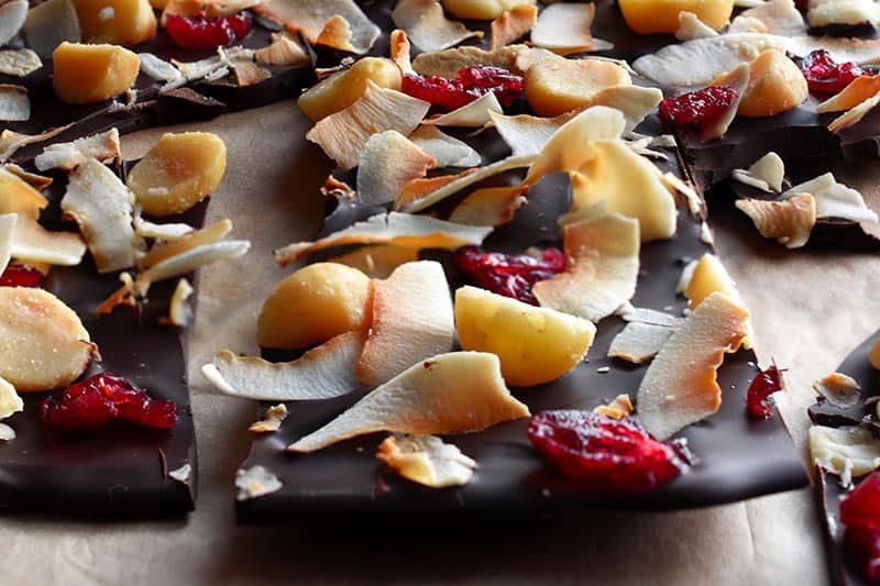 Skillet Coco-Nutty Dark Chocolate Bark