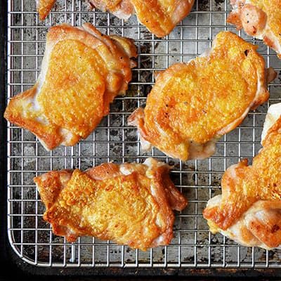 Skillet The Crispy Chicken Thighs Cracklin’ Chicken