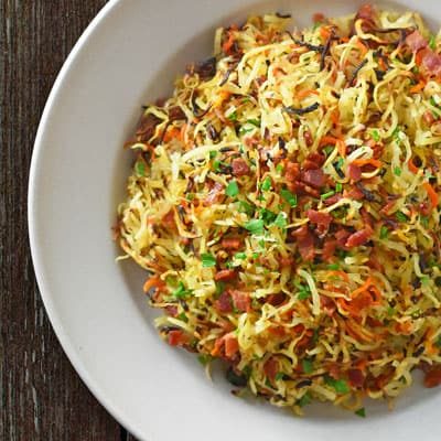 Crispy Swoodles with Bacon
