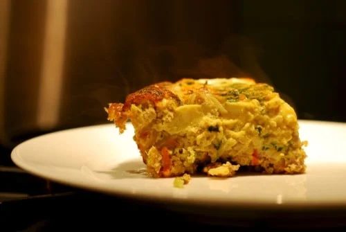 Curried Ground Pork and Broccoli Slaw Frittata for the week