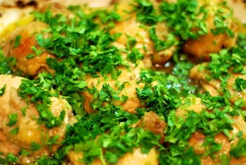David Lebovitz's Roast Chicken with Caramelized Shallots for the week