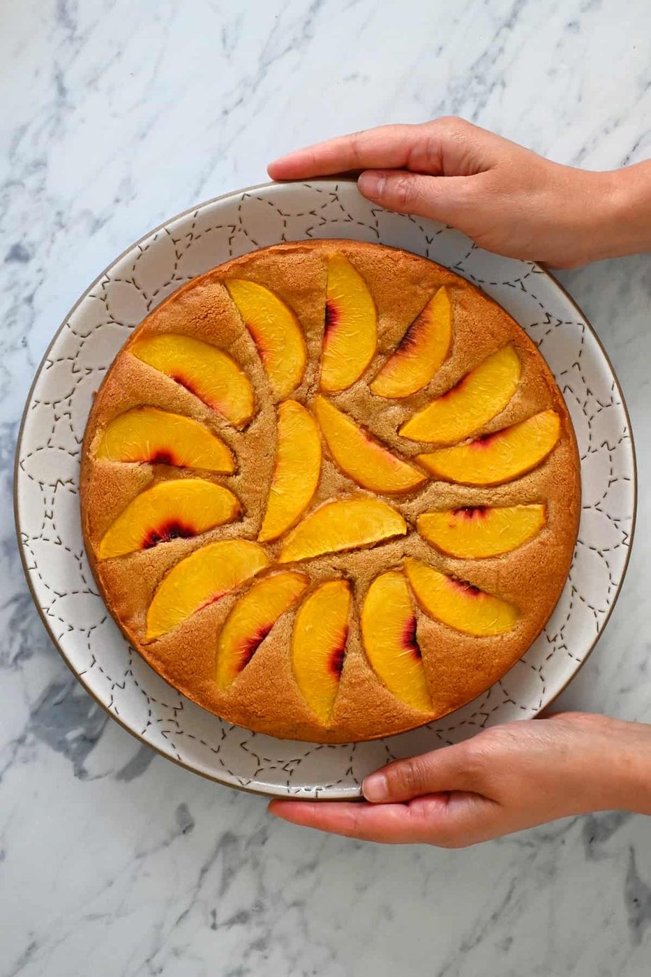 Skillet Fresh Peach Cake