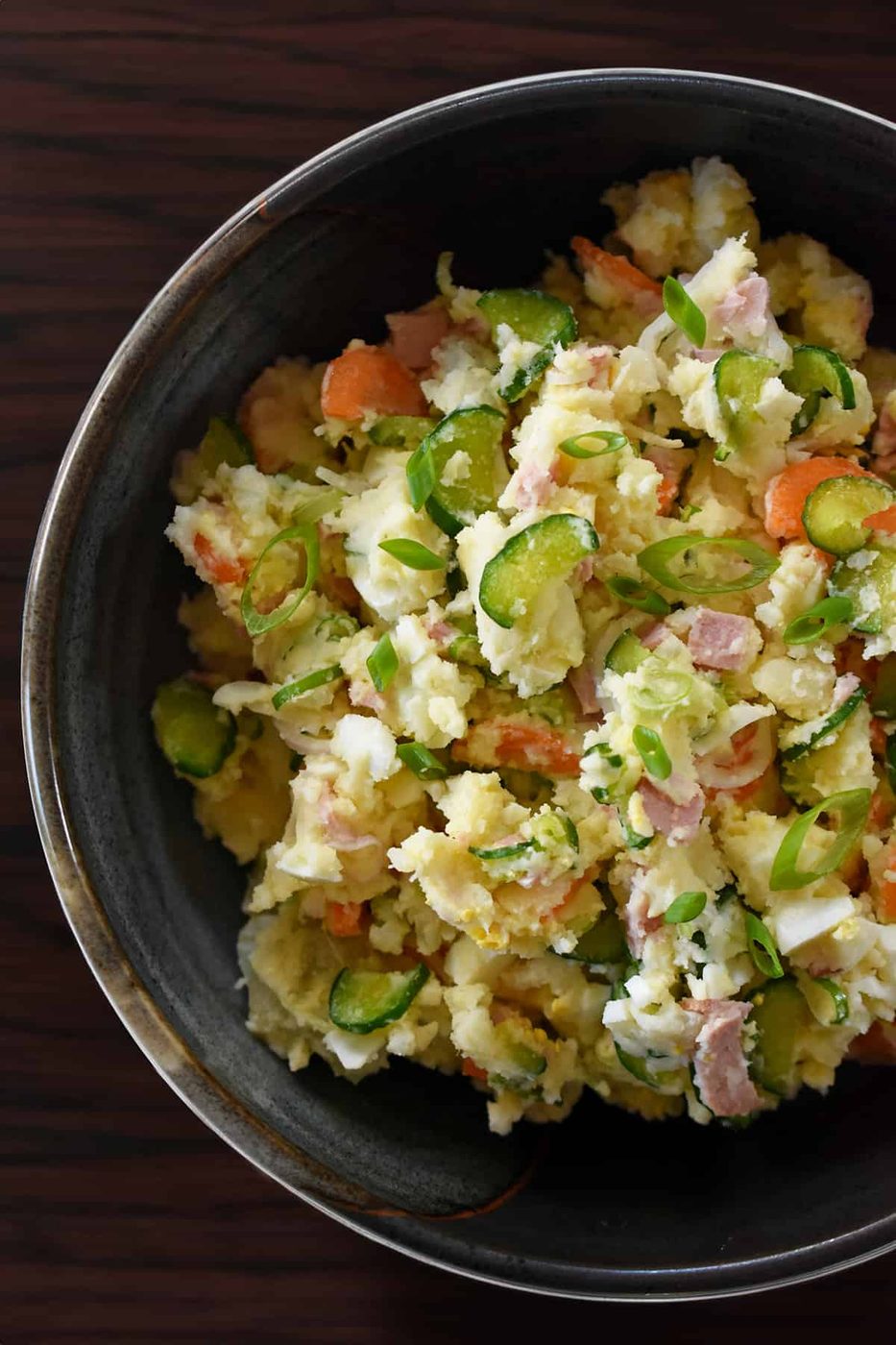 Skillet Japanese Potato Salad – Creamy, Crunchy & Umami-Packed!