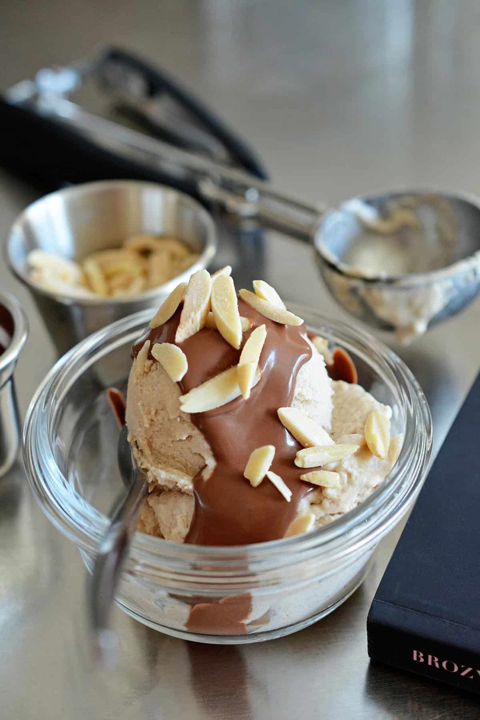 Skillet Vanilla Ice Cream and Chocolate Ganache