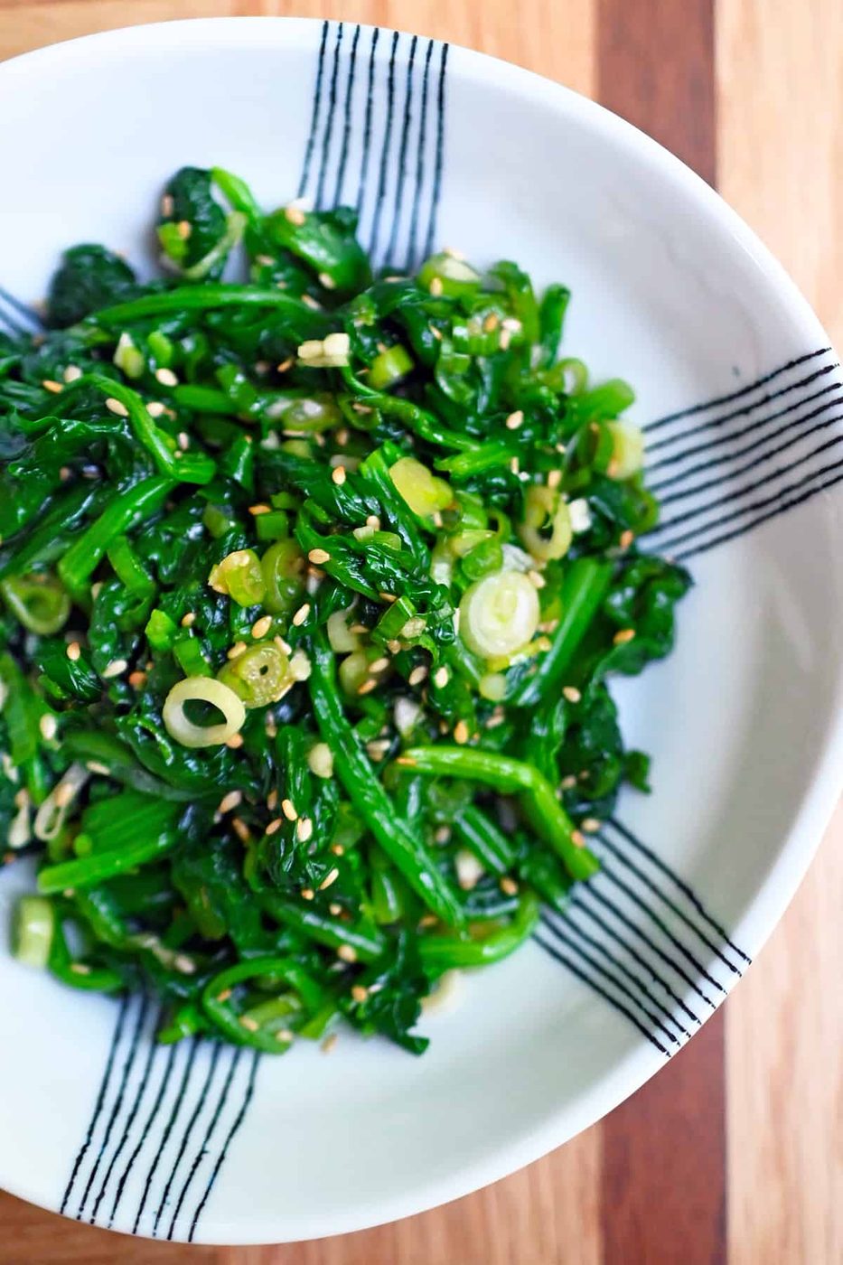 Weeknight Korean Spinach Side Dish