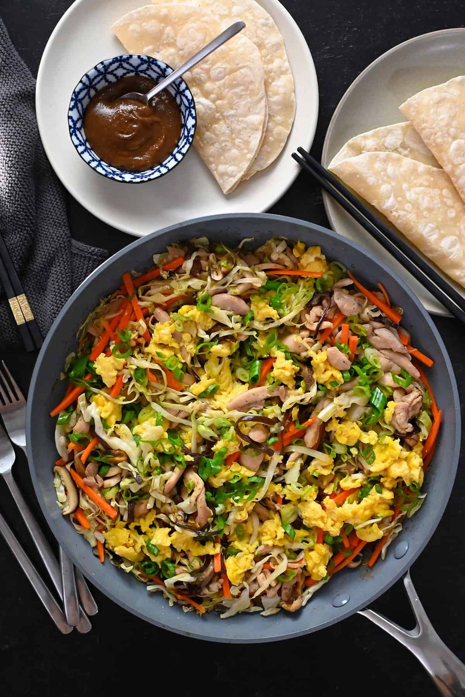 Skillet Moo Shu Chicken