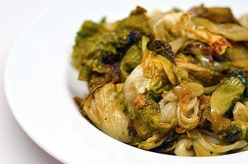 Skillet Oven-Roasted Escarole