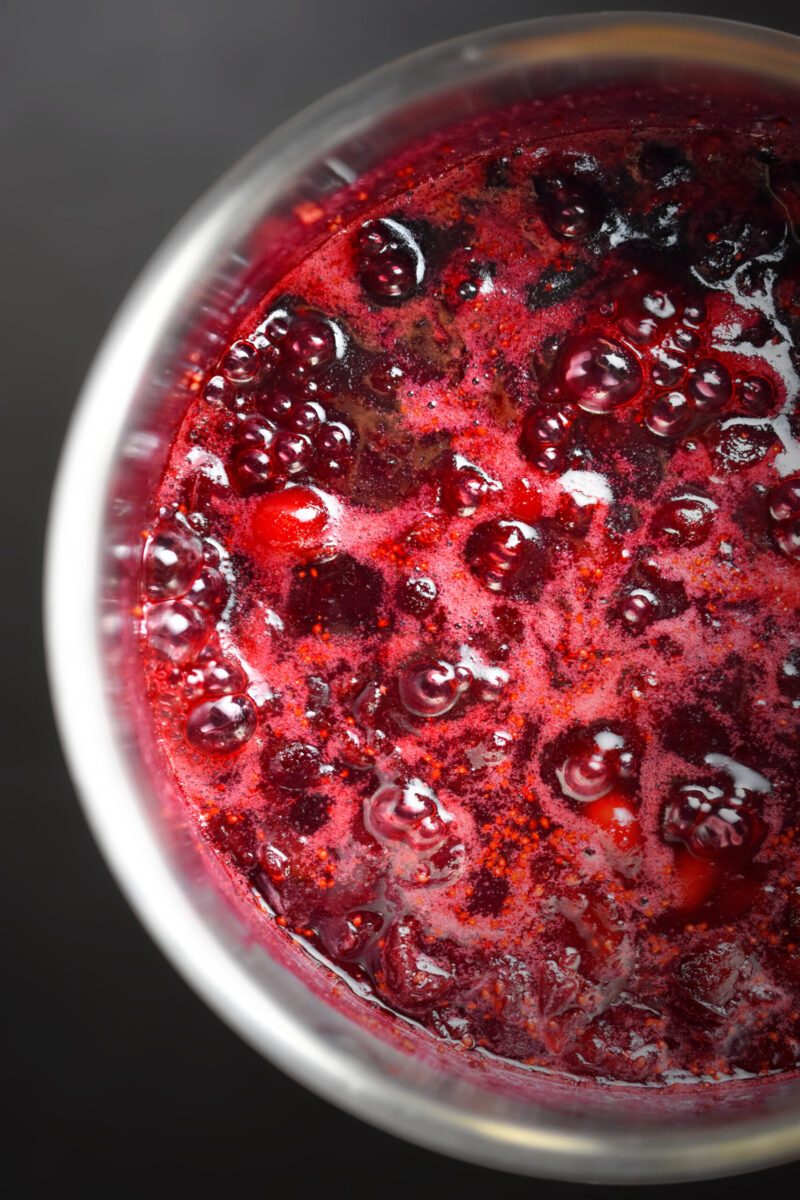 Skillet Cranberry Sauce with Cherries