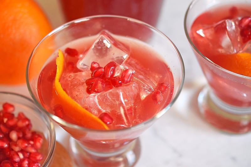 Weeknight Pomegranate, Orange, Ginger Mocktail