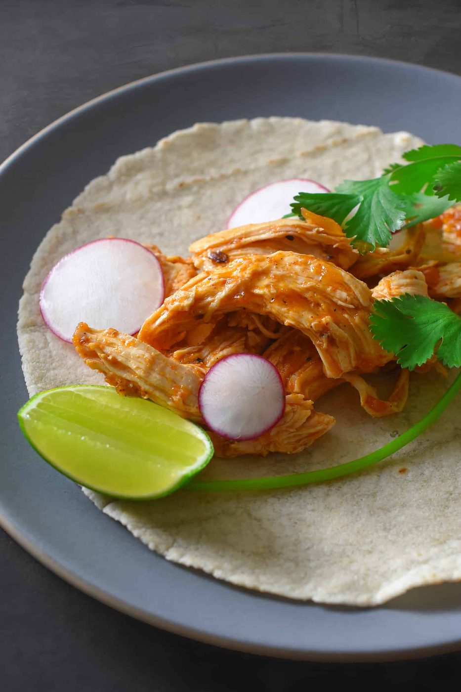 Skillet Instant Pot Salsa Chicken Tacos