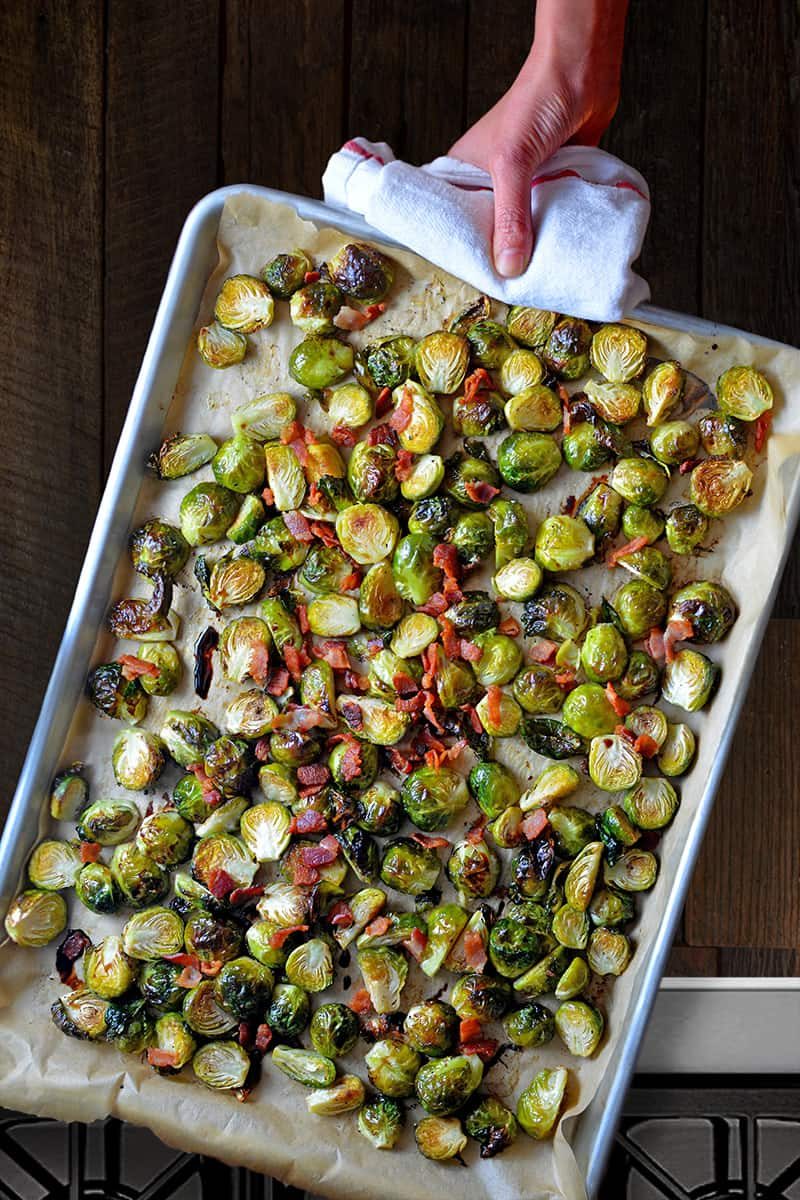 Weeknight Roasted Brussels Sprouts and Bacon