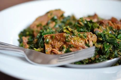 Skillet Saag Gosht a.k.a. Lamb Saag