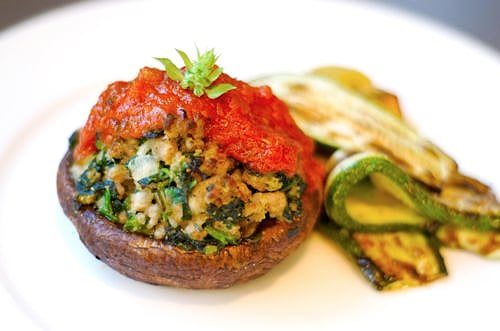 Sausage and Spinach Stuffed Portobello Mushrooms