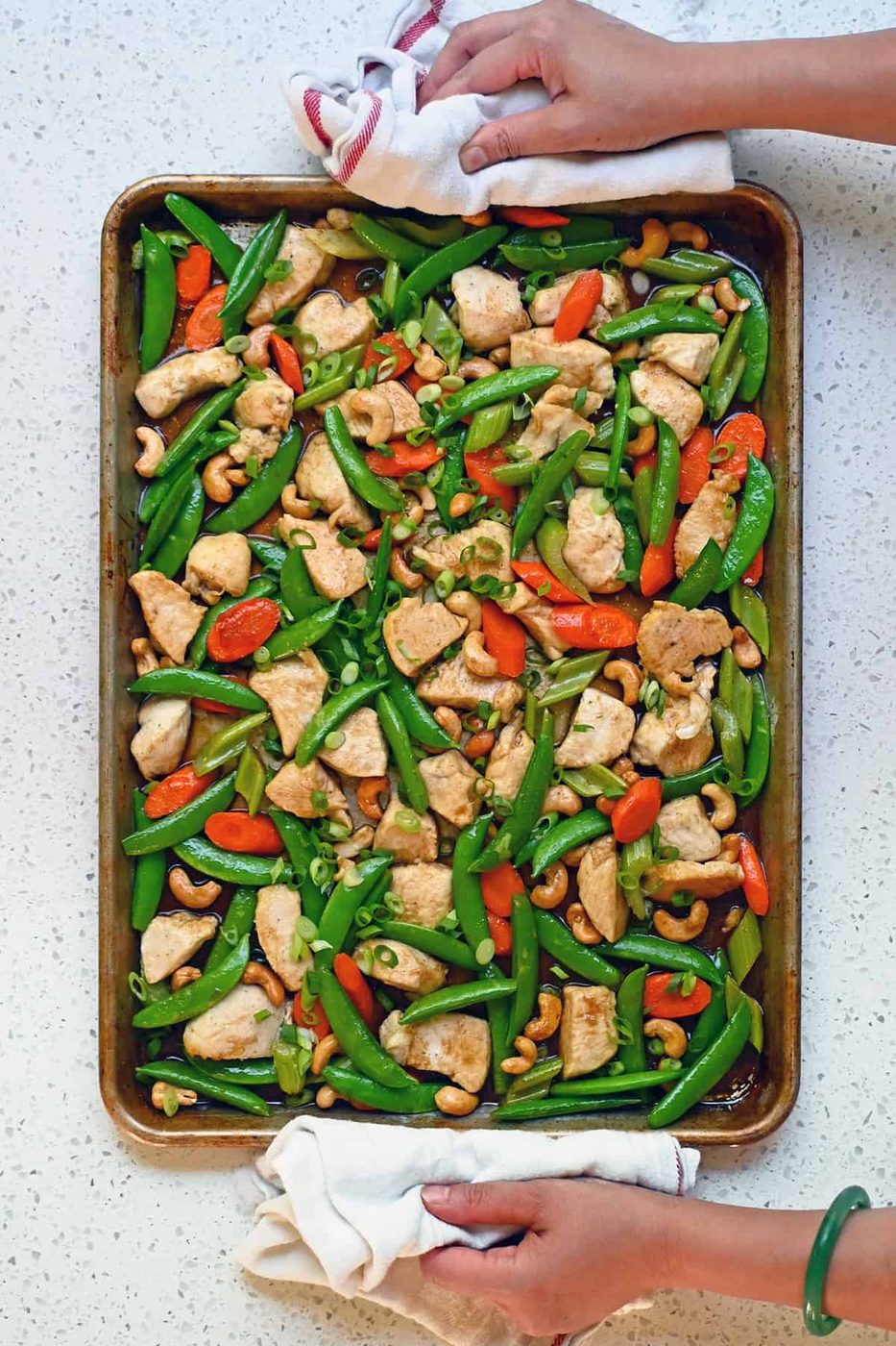 Sheet Pan Cashew Chicken