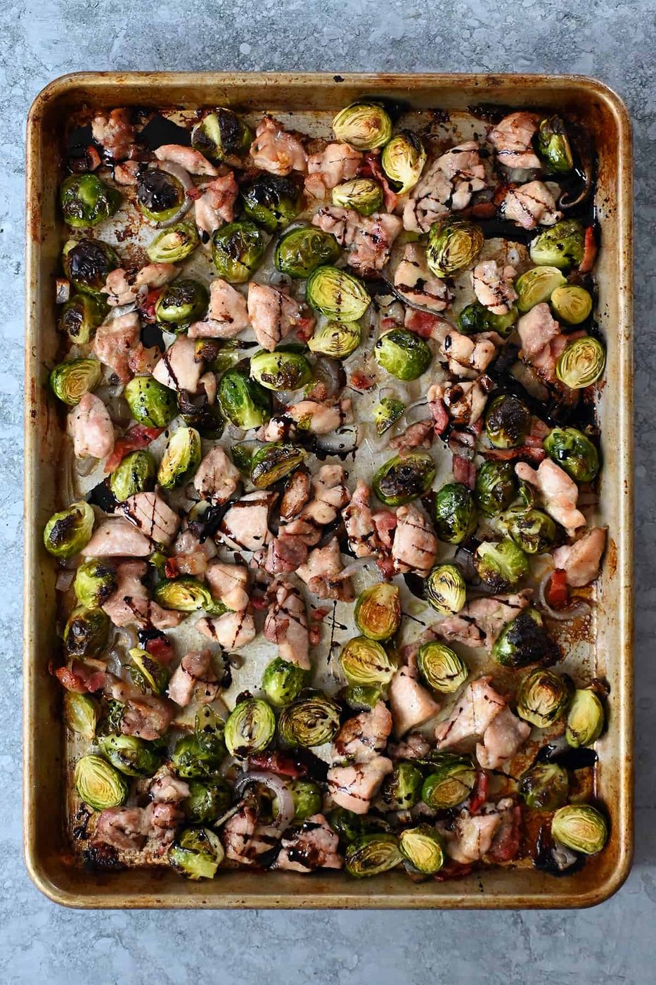 Sheet Pan Chicken and Brussels Sprouts for the week