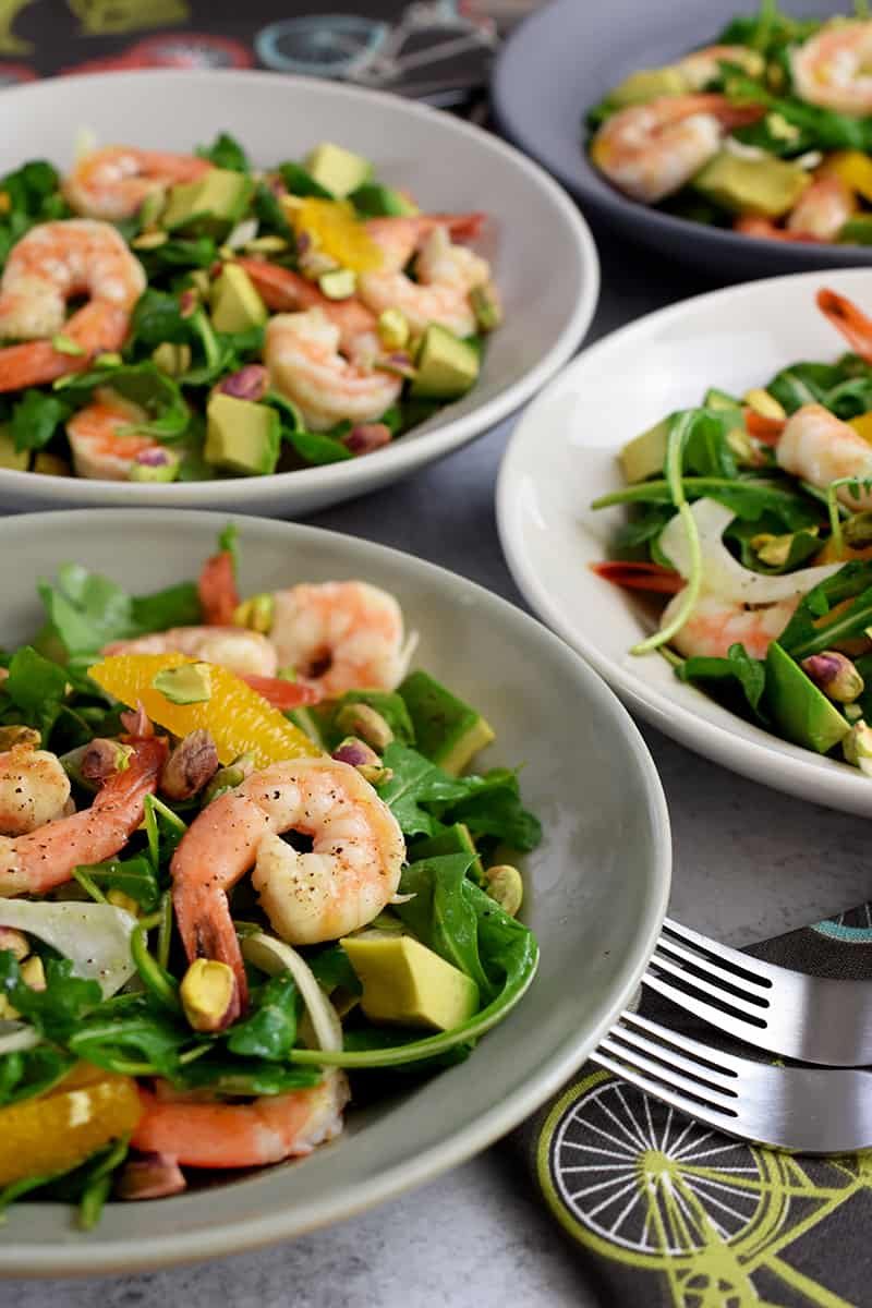 Skillet Shrimp Avocado Salad