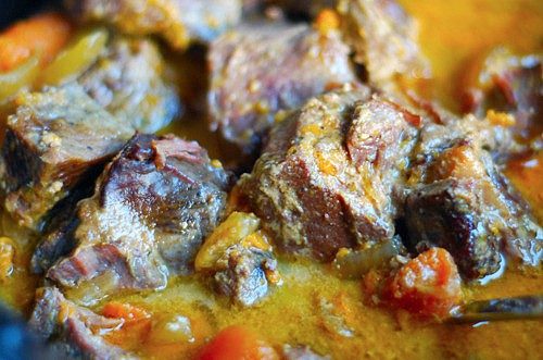 Slow Cooker Thai Yellow Curry with Grass Fed Beef Brisket for the week