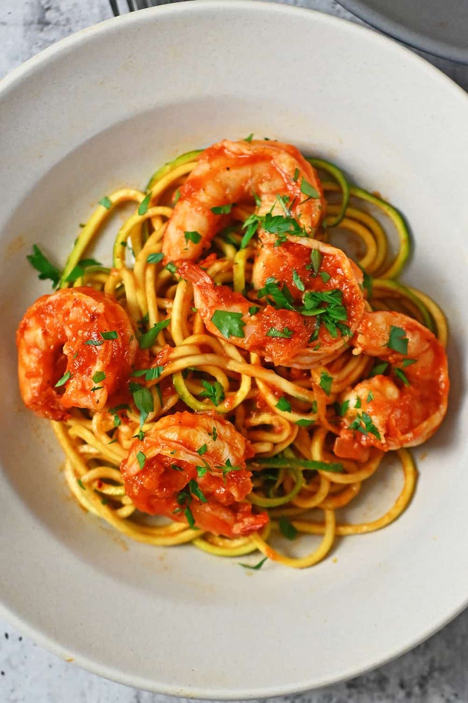 Skillet Spicy Shrimp Pasta with Marinara Sauce