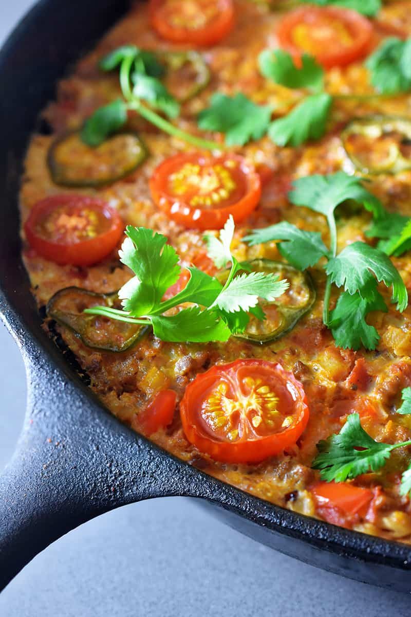 Weeknight Tex-Mex Beef and Rice Casserole