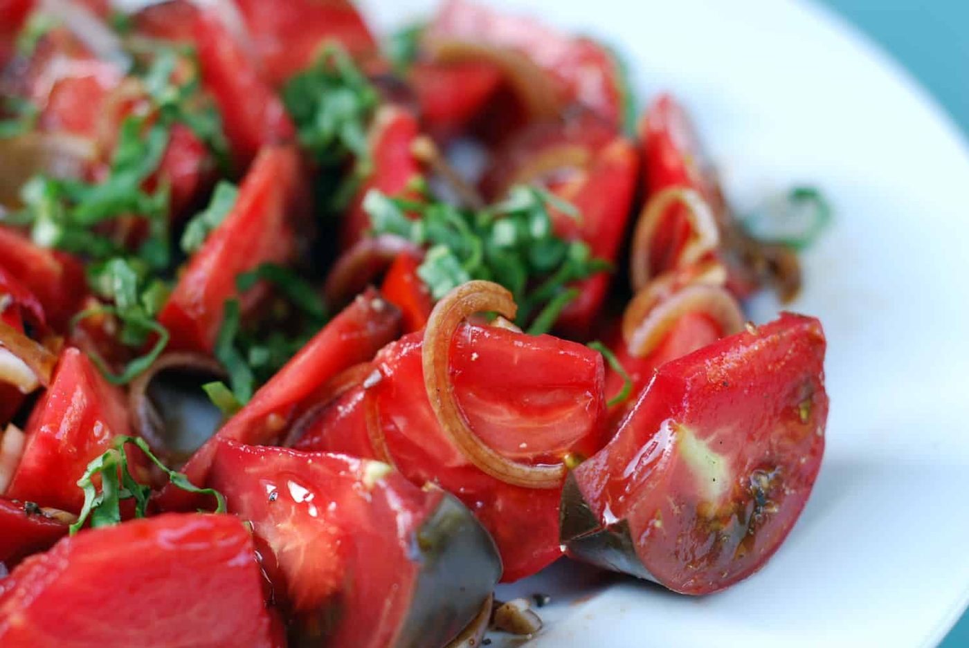 Skillet Tomato and Basil Salad