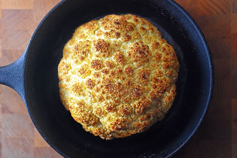 Skillet Whole Roasted Cauliflower