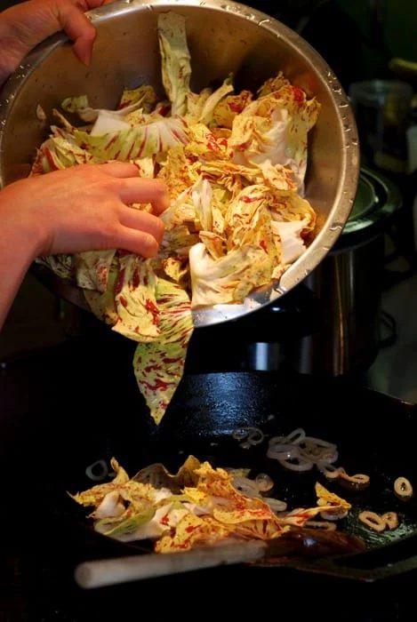 Wilted Radicchio with Shallots