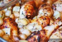 Slow-Simmered Chicken with Artichokes and Pearl Onions