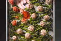 One-Pan Meatballs and Roasted Broccolini