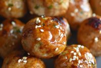 Sticky Glazed Tsukune: Japanese Chicken Meatballs