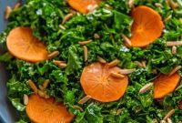 Harvest Kale Persimmon Salad Whole30 Vegan