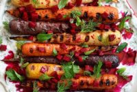 Caramelized Grilled Carrots with Fresh Herb Coconut Yogurt Drizzle