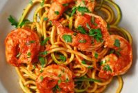 Best Spicy Shrimp Pasta Marinara Whole30 Keto Paleo Friendly