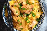 Gluten-Free Whole30 Low-Carb Oyakodon A Healthy Japanese Chicken and Egg Bowl