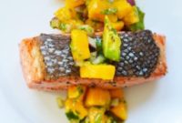 Pan-Seared Salmon with Vibrant Mango Avocado Salsa