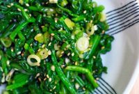 Sesame Garlic Korean Spinach
