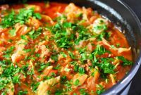Unstuffed Cabbage Roll Soup with Cauliflower Rice Whole30 Low Carb