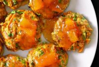 Tangy Apricot Ginger Glazed Curry Turkey Bites