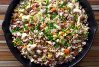One-Pan Keto Whole30 Gluten-Free Egg Roll Bowl