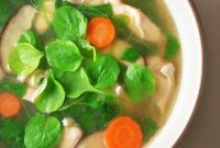 Clean Comfort Watercress Chicken Soup