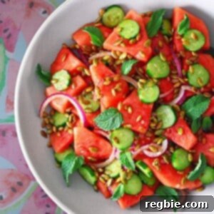 Mexican Watermelon Salad by Michelle Tam