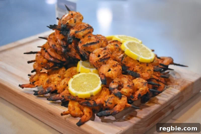 Whole Foods Grilling Mastery 8 Ready-to-eat Tandoori Shrimp Skewers, a healthy and quick meal option