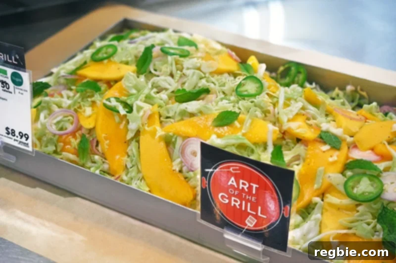 Whole Foods Grilling Mastery 10 Spicy Mango Cabbage Slaw, a flavorful and healthy accompaniment to grilled dishes