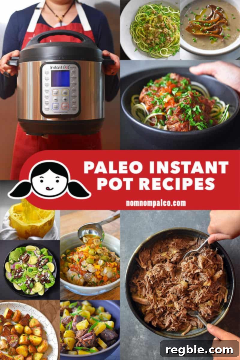 Primal Instant Pot Perfection 2 A vibrant collage showcasing a variety of popular Nom Nom Paleo Instant Pot recipes, highlighting delicious and healthy options for quick meals. Explore Paleo and Whole30 friendly pressure cooker recipes for easy, wholesome cooking.