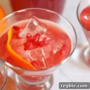 Pomegranate, Orange, Ginger Mocktail