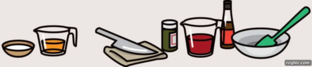 Whole30 January: Prepare for Your Fresh Start 6 A cartoon illustration of various cooking tools and essential Paleo pantry items for a well-equipped kitchen.