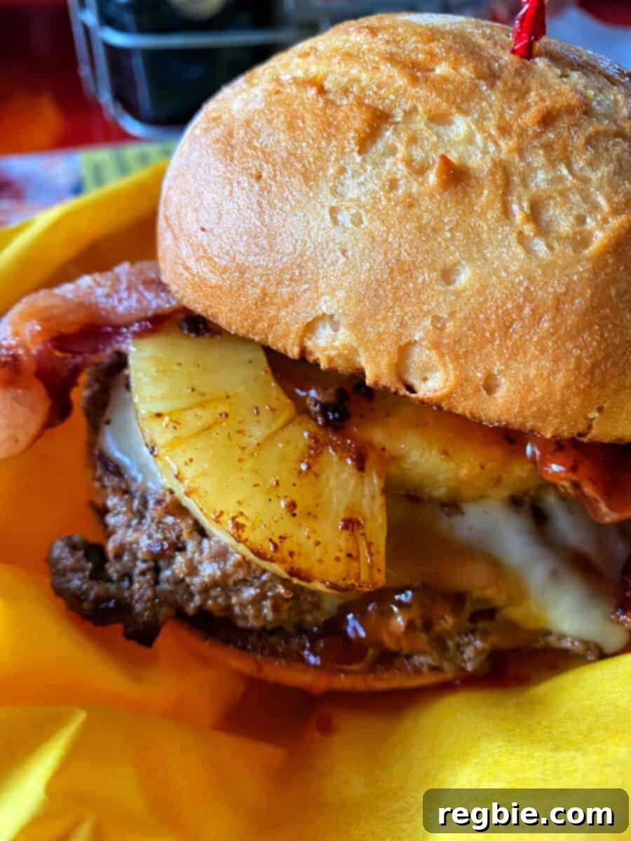 Gluten-free burger at Cool Cat Cafe in Maui