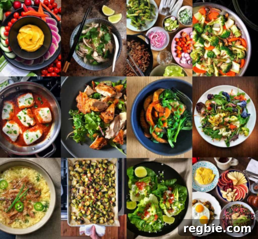 A diverse collage showcasing Nom Nom Paleo's array of delicious and healthy Whole30 compliant dishes, perfect for inspiration.
